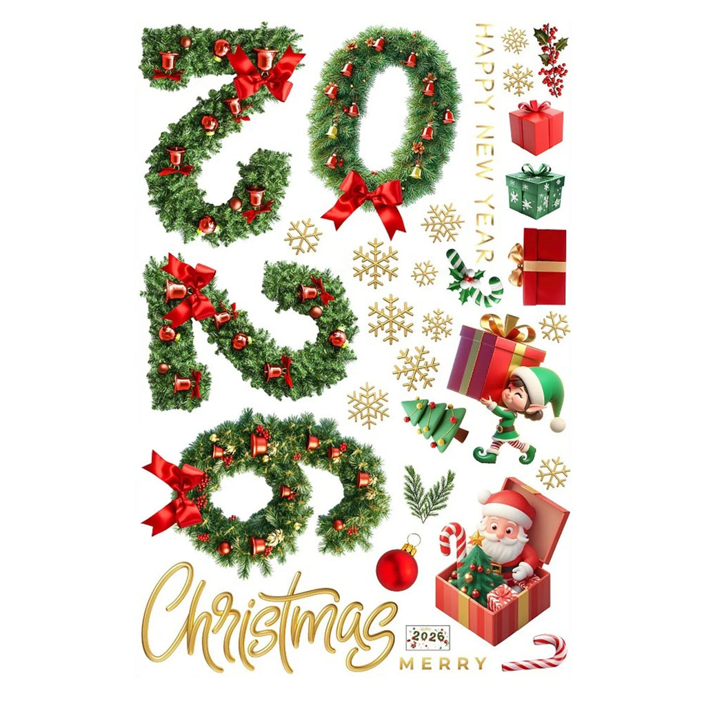 2026 Christmas Window Clings – Pine, Bell & Snowflake Decals Window Clings Babs