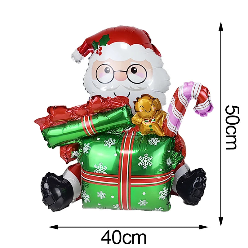 Large Standing Christmas Foil Balloons – Santa, Snowman & More Christmas Foil Balloons Babs ROSE RED As pictures show