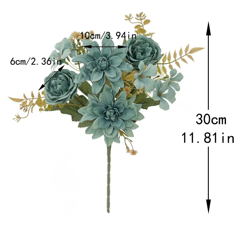 Silk Dahlia Peony Artificial Flowers for Wedding & Home Décor Artificial Silk Flowers Babs