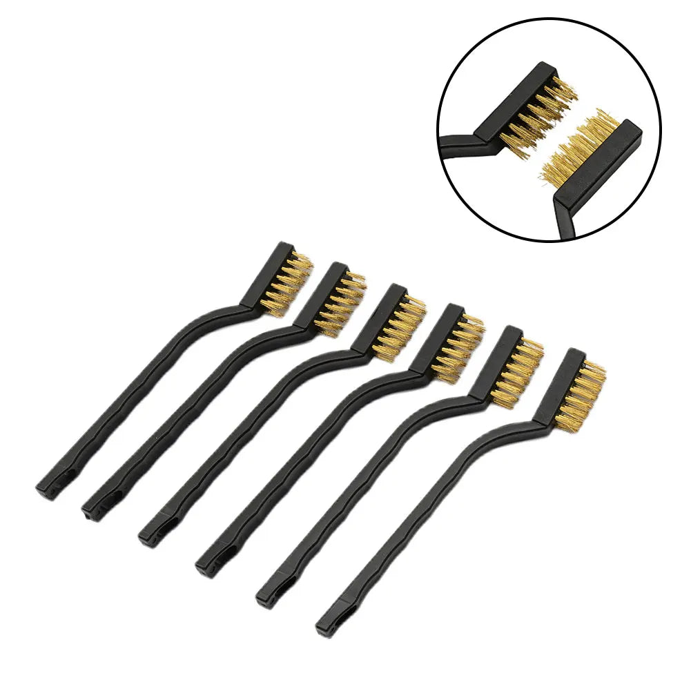 6-Piece Brass Wire Brush Set – Welding & Rust Cleaning Tool Wire Brush Set Babs
