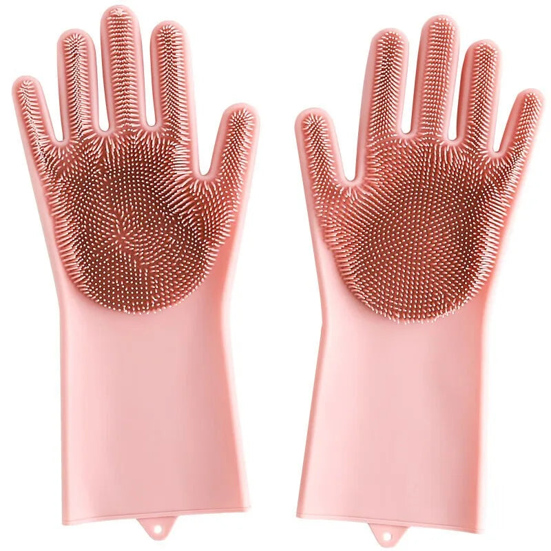 Silicone Cleaning Gloves – Waterproof Kitchen Scrubbing Gloves Silicone Cleaning Gloves Babs
