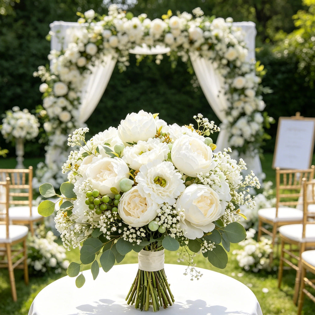 Silk Artificial Rose Bouquet – Wedding & Home Decor Flowers Artificial Flower Bouquet Babs