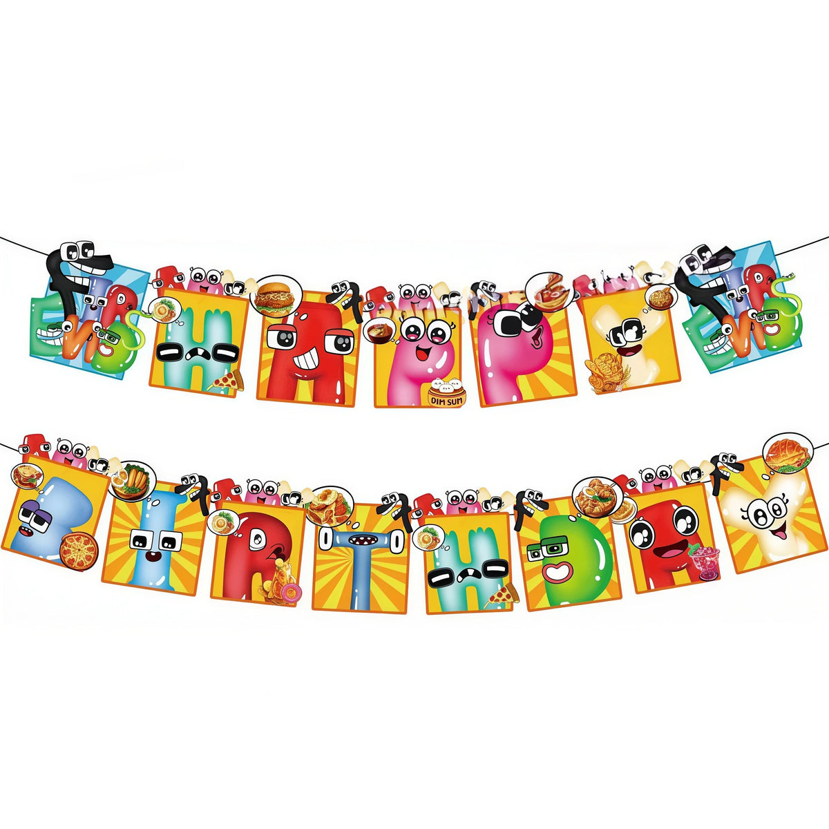 Alphabet Lore Birthday Party Supplies – Balloons & Backdrop Set