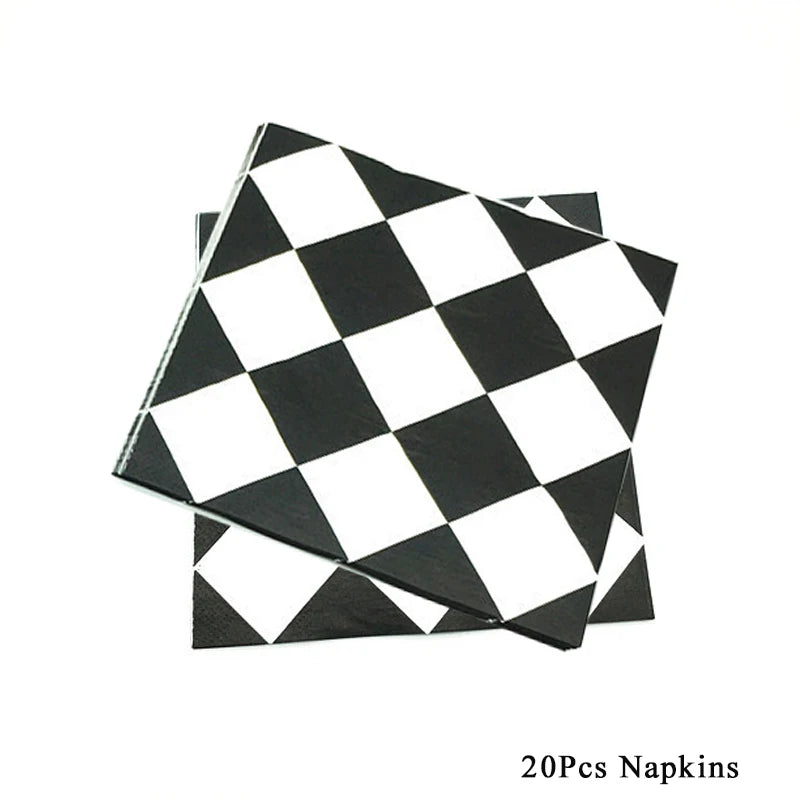 Race Car Checkered Flag Party Supplies – Racing Theme Decor