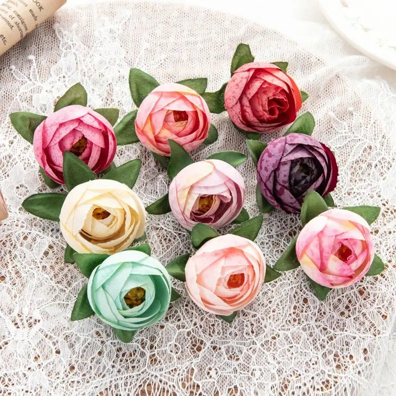 Silk Artificial Tea Rose Flower Heads – Wedding & Home Décor Artificial Flowers Babs