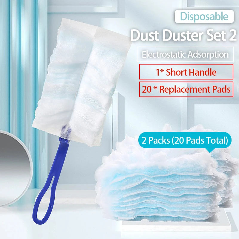 Disposable Microfiber Duster Heads 10/40pcs | Blinds & Surfaces Disposable Duster Heads Babs 1handle 20PCS