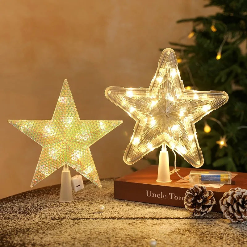 LED Star Christmas Tree Topper – Warm White Glow Décor Christmas Tree Topper Babs