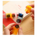 Colorful Roller Ink Stamp Pad – DIY Cartoon Drawing Tool for Kids Kids Roller Stamp Babs 1pc 3-section seal