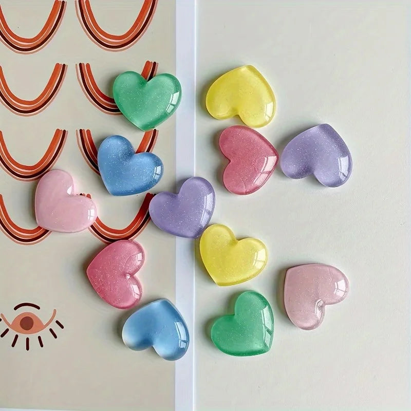 12pcs Cartoon Heart Fridge Magnets – Decorative Kitchen & Office Decorative Fridge Magnets Babs