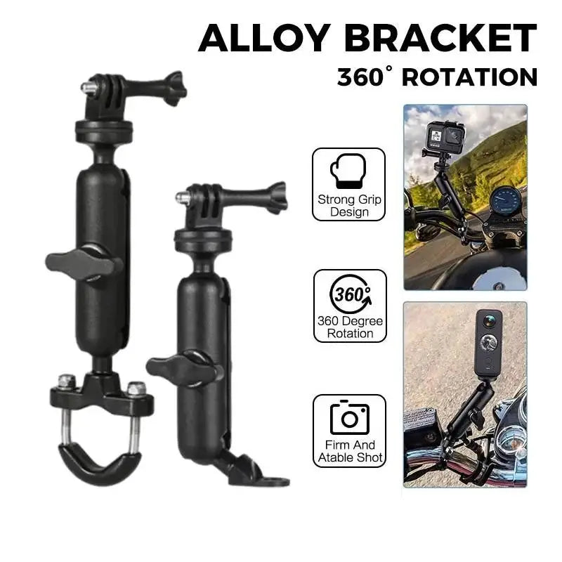 360° Motorcycle Camera Mount – Aluminum Alloy Universal Holder Camera Mount Babs