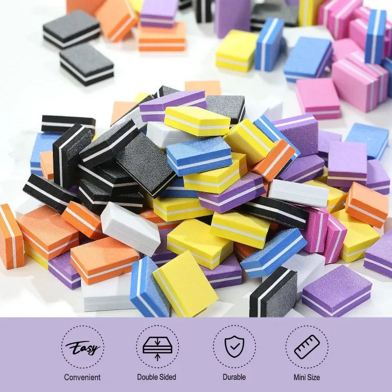 50pcs Mini Nail Files Buffer Set – Manicure & Pedicure Sanding Blocks Nail Buffer Set Babs