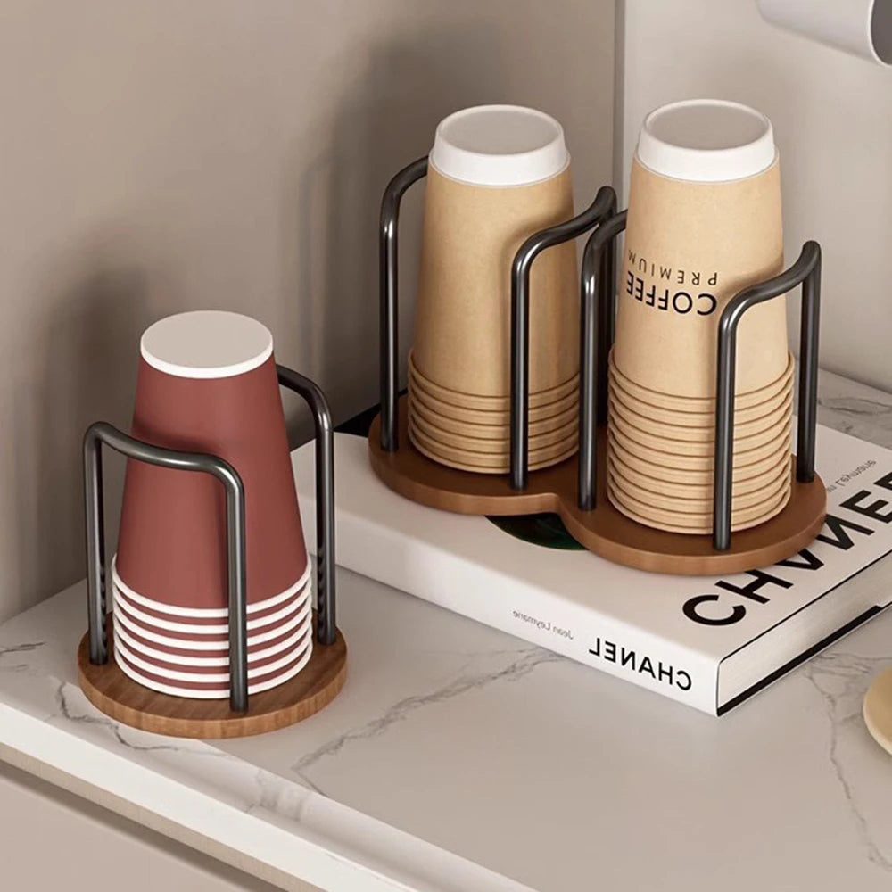Wooden Mug Display Stand & Cup Holder with Storage Rack Mug Display Stand Babs