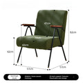 Retro Faux Leather Leisure Armchair | Single Sofa Chair Leisure Armchair Babs Corduroy Green
