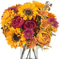Silk Sunflower Artificial Bouquet for Wedding & Home Décor Artificial Flower Bouquet Babs Gold 1pc