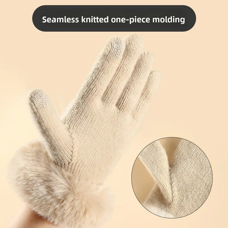 Women's Winter Knit Gloves – Windproof & Warm Winter Knit Gloves Babs