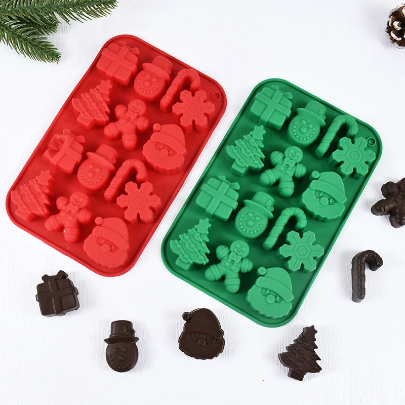 Christmas Silicone Molds – Gingerbread, Snowflake & Xmas Tree Silicone Baking Molds Babs