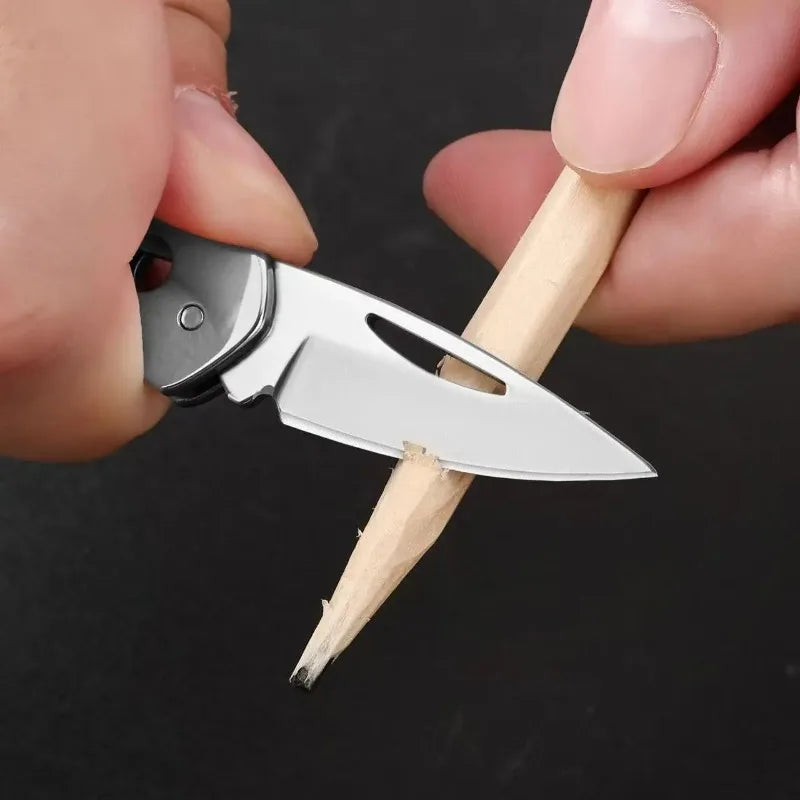 Stainless Steel Folding Pocket Knife – Keychain EDC Tool Folding Pocket Knife Babs
