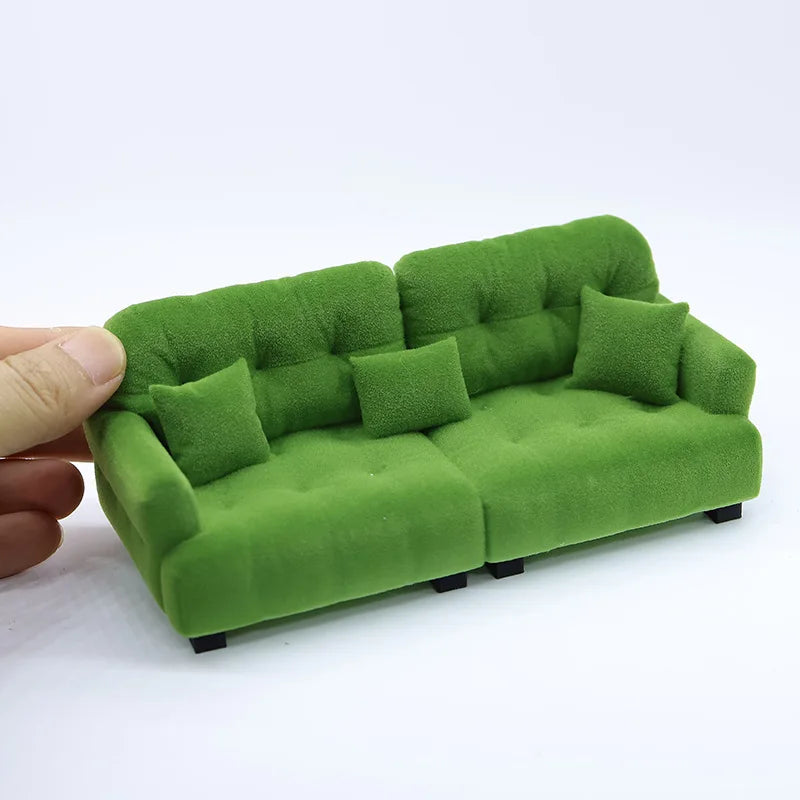 1:25/30 Miniature Dollhouse Sofa – PLA Cream Style Furniture Dollhouse Miniature Furniture Babs