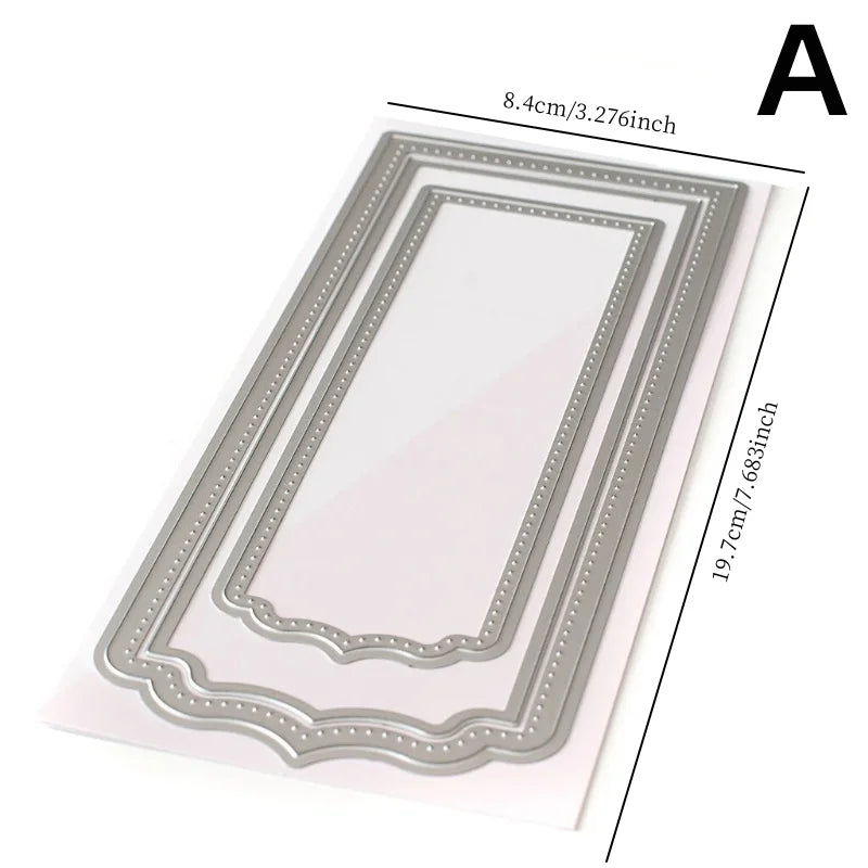 DIY Square Border Metal Cutting Dies for Scrapbooking & Paper Art Metal Cutting Dies Babs 1PC A