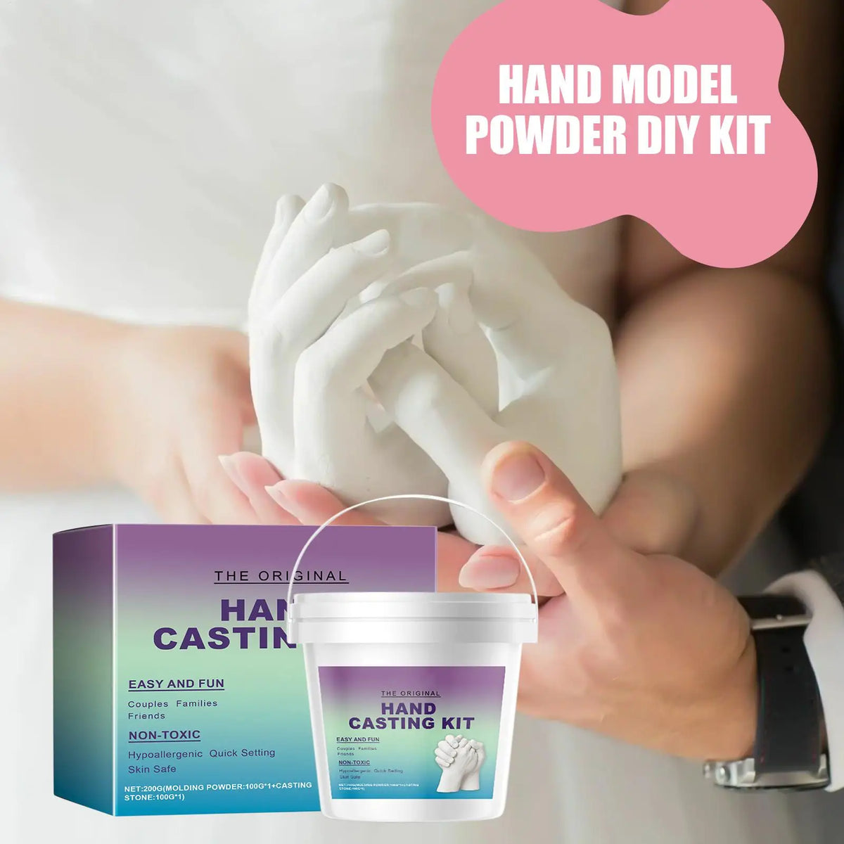 DIY Hand Casting Kit – Couples Keepsake Sculpture Mold Set Hand Casting Kit Babs
