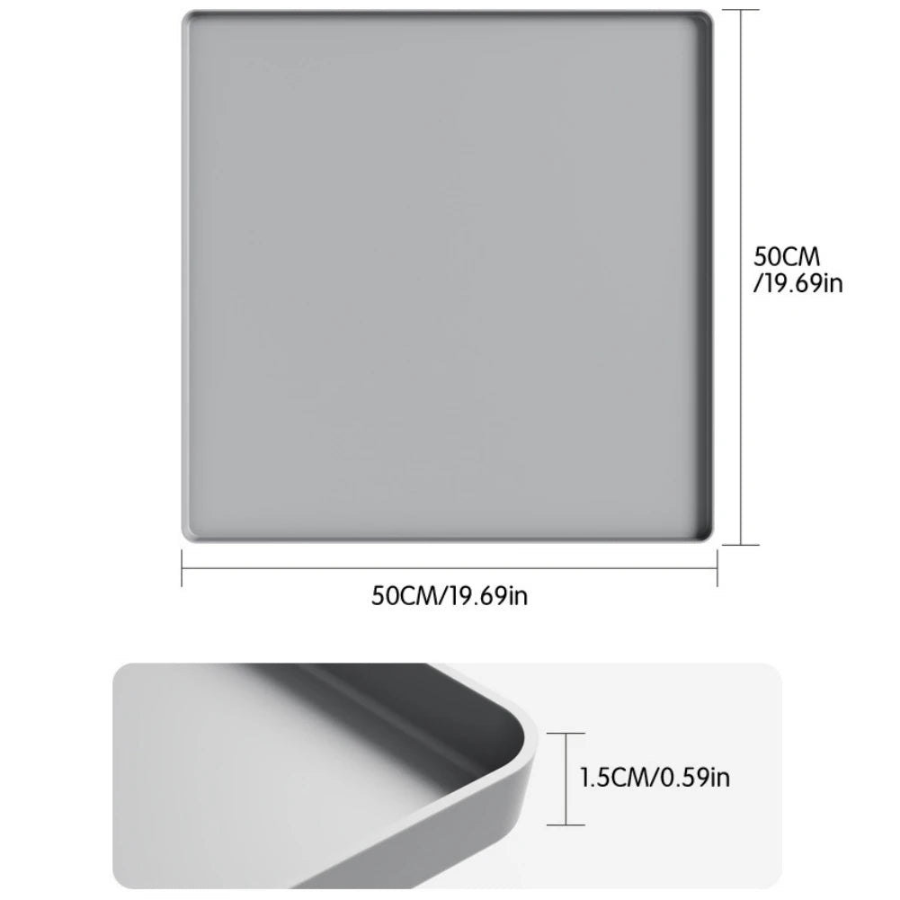 LEENKEA Silicone Appliance Mat 50x50cm – Non-Slip Drip Pan Silicone Appliance Mat Babs