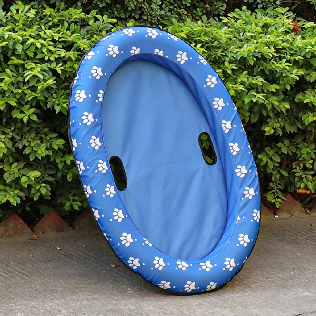 Inflatable Dog Pool Float – Foldable PVC Pet Floating Raft Dog Pool Float Babs