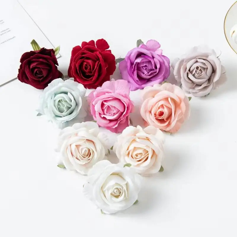 Silk Rose Heads Artificial Flowers – Wedding & Home Décor Artificial Silk Flowers Babs