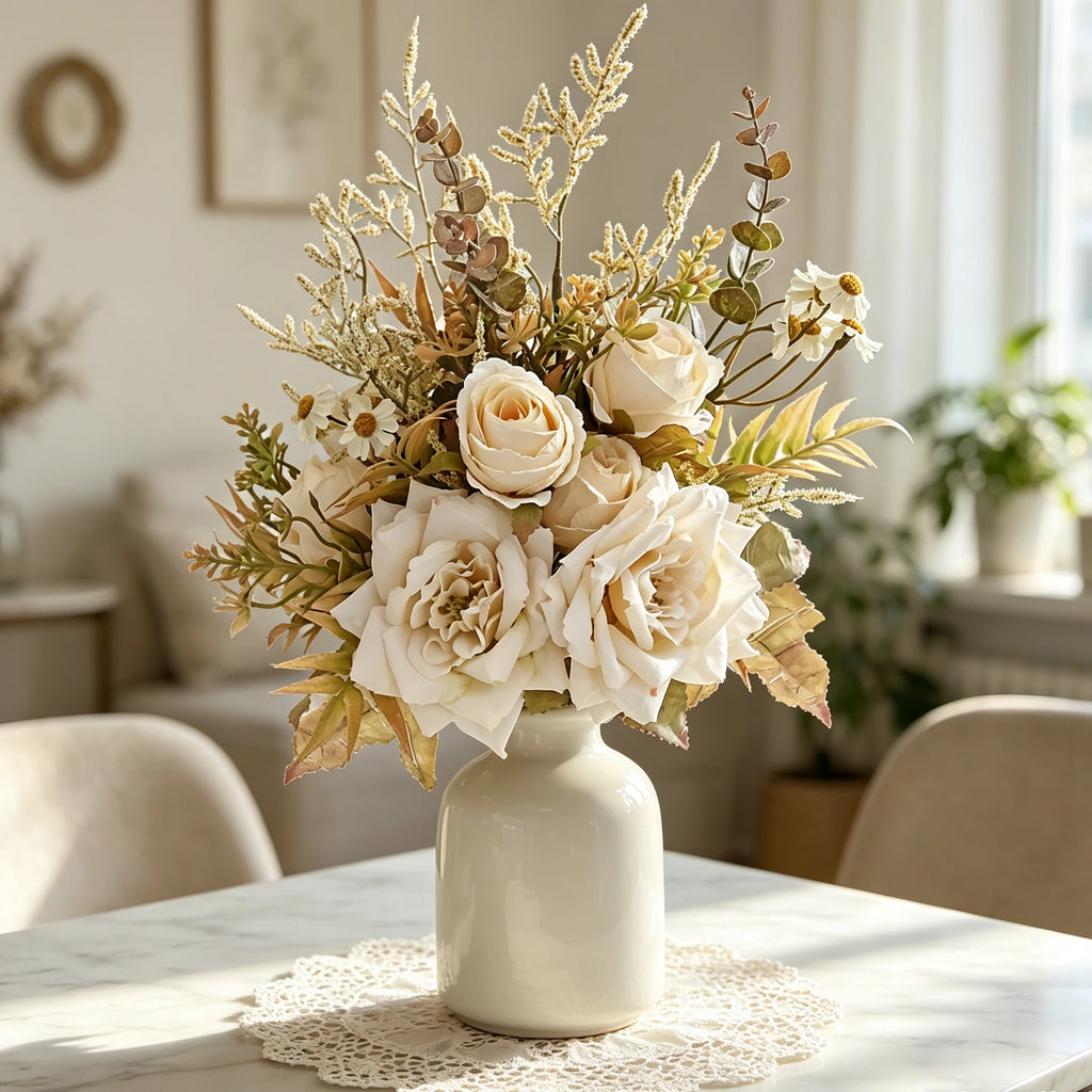 Silk Artificial Peony & Hydrangea Bouquet – Wedding & Home Décor Artificial Flower Bouquet Babs