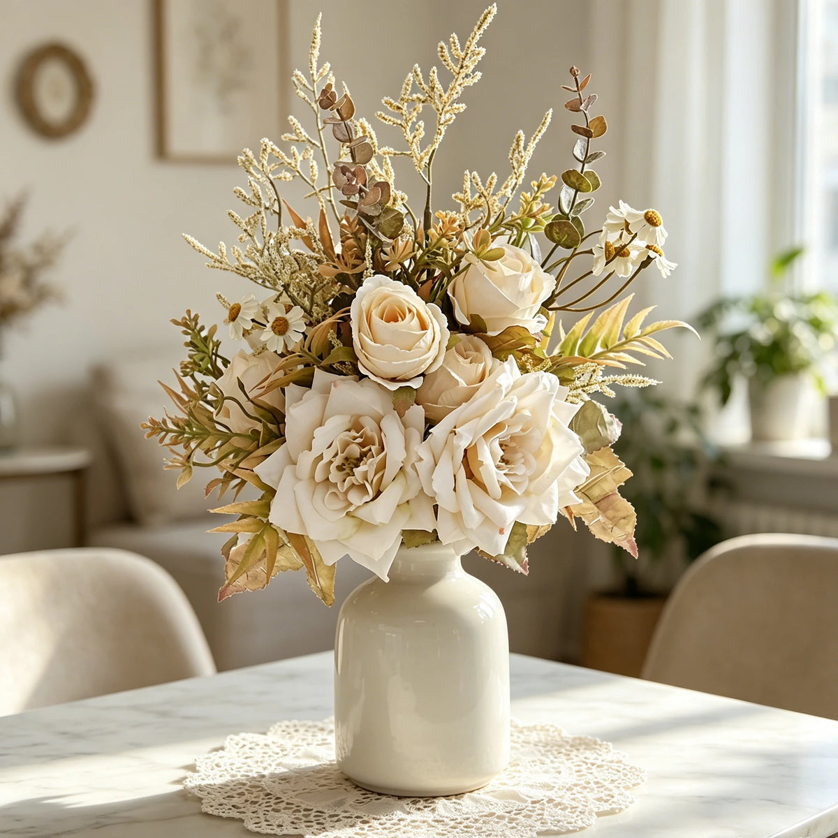 Silk Artificial Peony & Hydrangea Bouquet – Wedding & Home Décor Artificial Flower Bouquet Babs