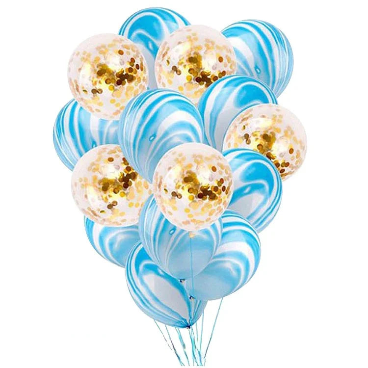 10-Pack Rose Gold Metallic Confetti Latex Party Balloons Party Balloons Babs 11 10inch