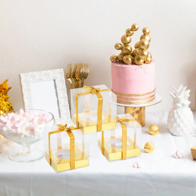12-Pack Transparent Cupcake Boxes – Wedding & Party Packaging Dessert Packaging Box Babs