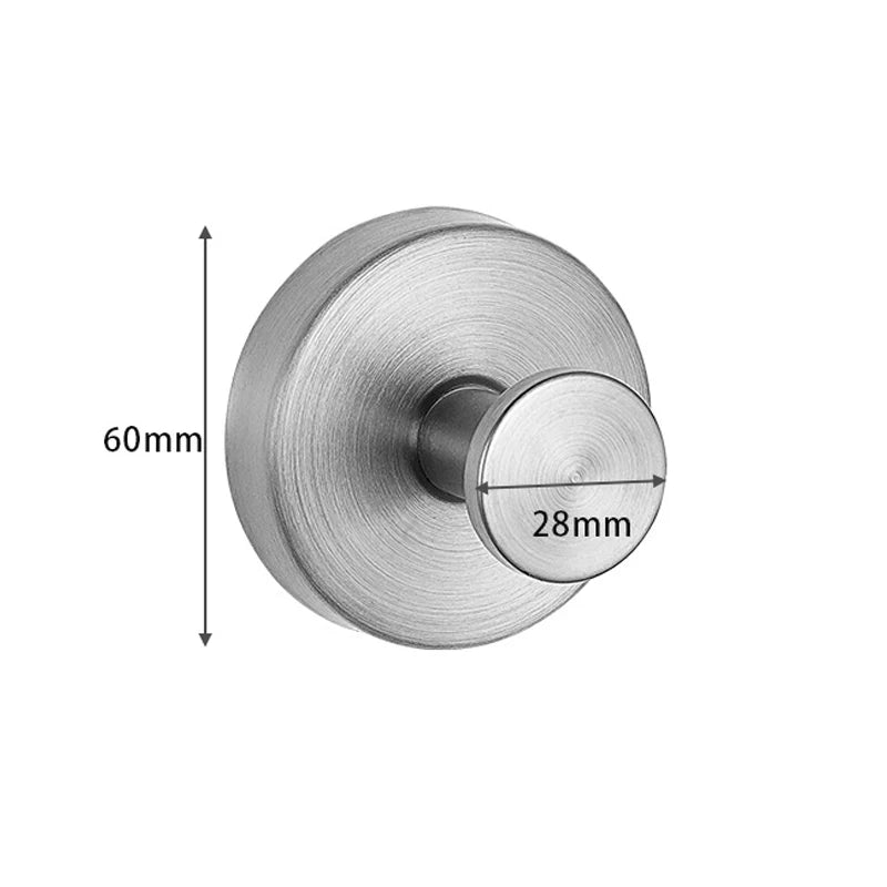Stainless Steel Suction Cup Hook – No-Drill Waterproof Wall Hook Suction Cup Hook Babs Sliver
