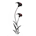 3D Flower Acrylic Mirror Wall Sticker – DIY Home Decor Decal Acrylic Wall Sticker Babs Black