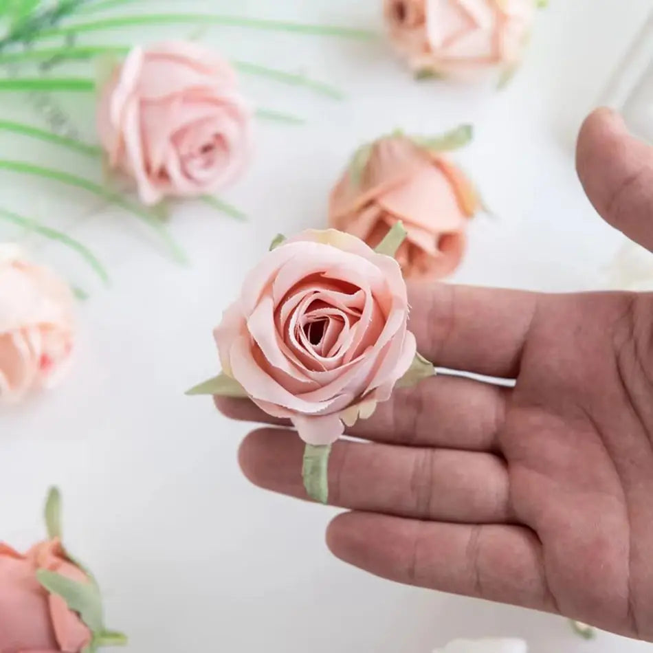 Silk Rose Heads 40/80pcs – Wedding & DIY Home Decor Artificial Silk Flowers Babs