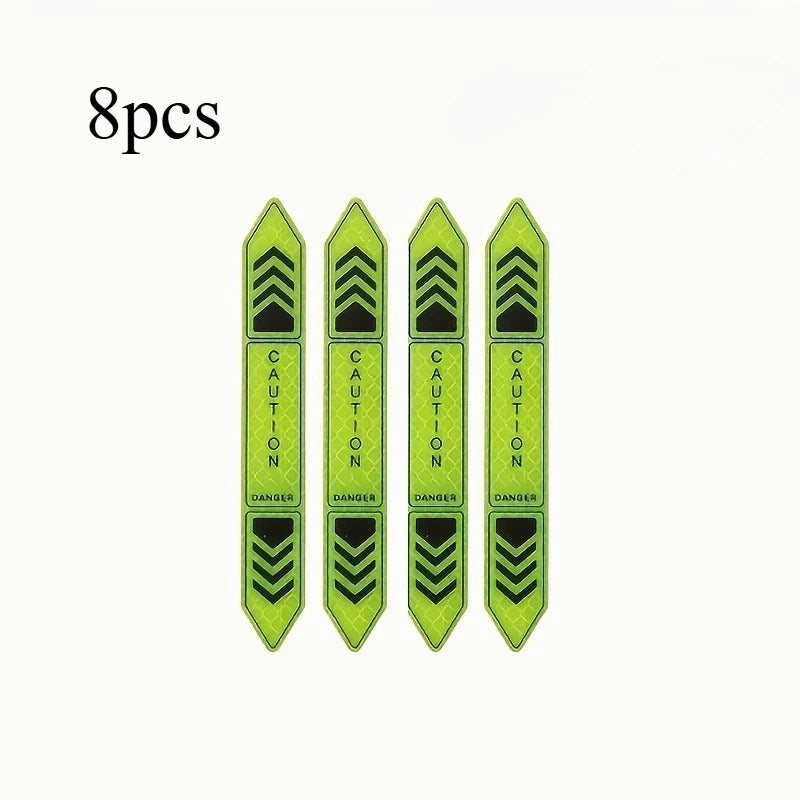 High-Reflective Arrow Door Stickers – Nighttime Safety Decals Reflective Safety Decals Babs Green-8pcs