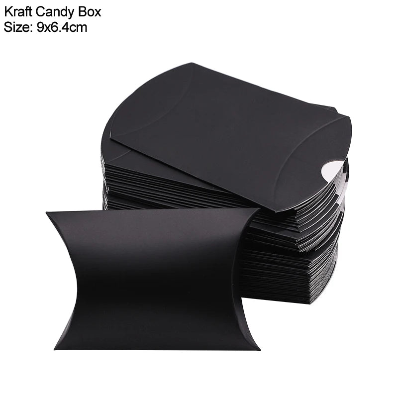 Pillow Candy Gift Boxes Kraft Paper Party Favors 10/20/30 Pcs Gift Packaging Boxes Babs Style4 10pcs