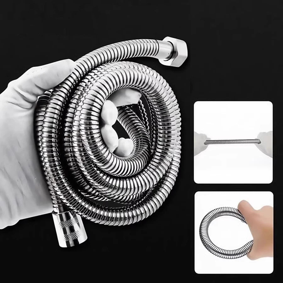 Flexible Stainless Steel Shower Hose – Waterproof Bathroom Pipe Shower Hose Babs