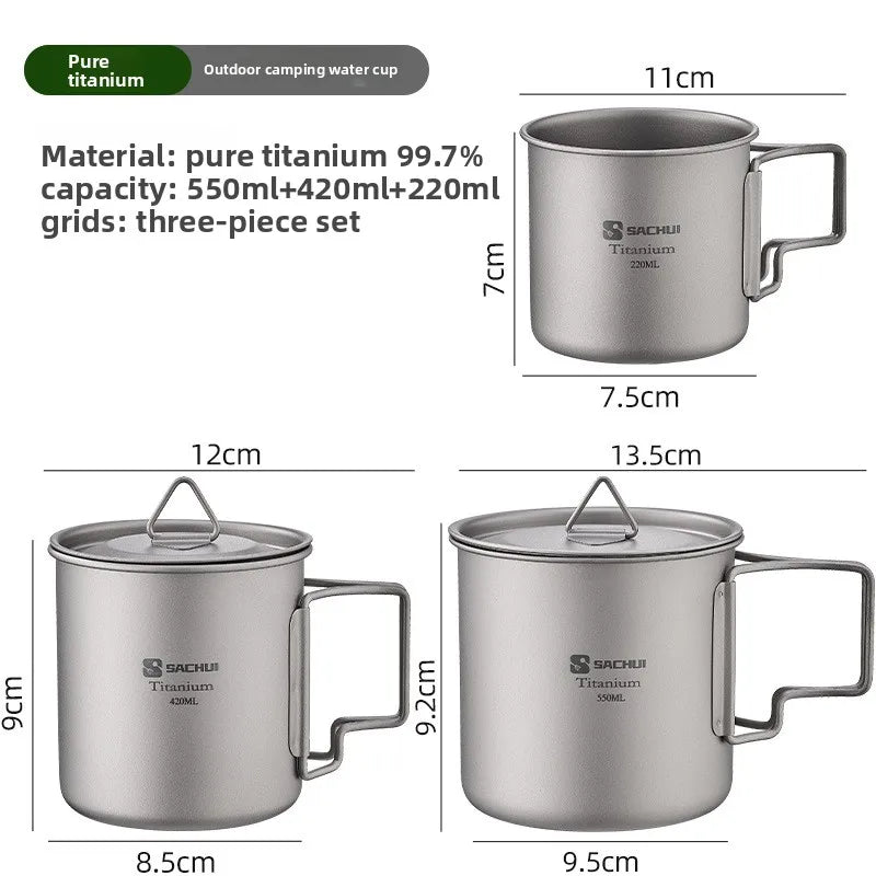 Pure Titanium Camping Mug & Portable Coffee Cup Set Titanium Camping Mug Babs 13