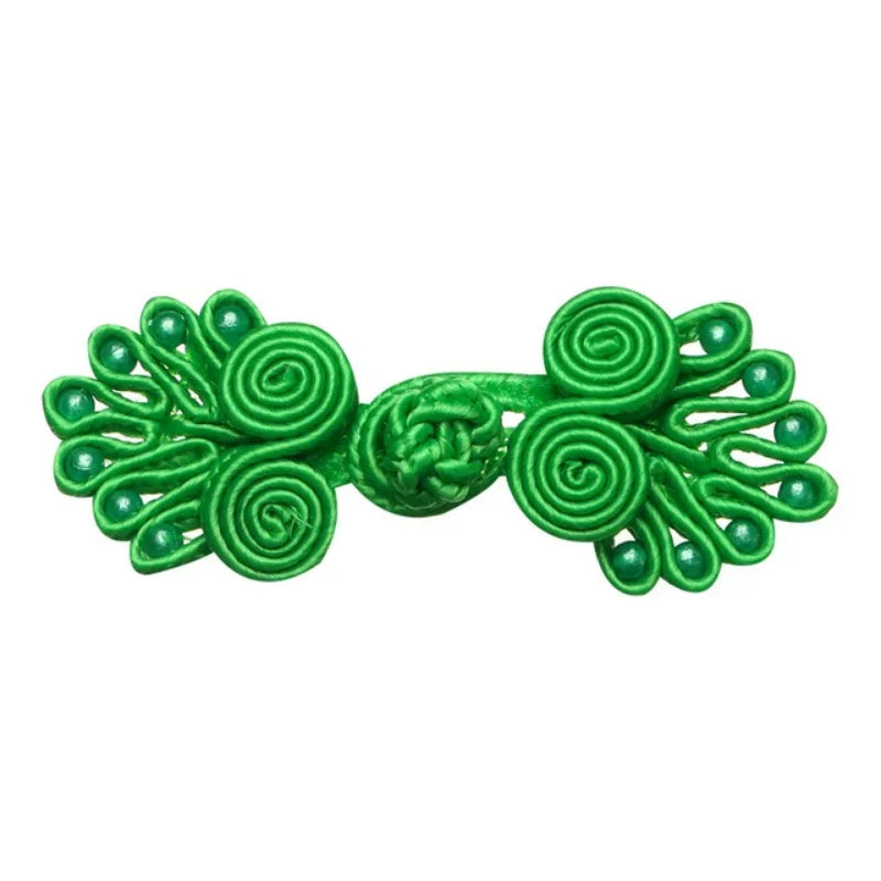 10 Pairs Chinese Knot Frog Buttons for Cheongsam & DIY Sewing Decorative Sewing Buttons Babs Green