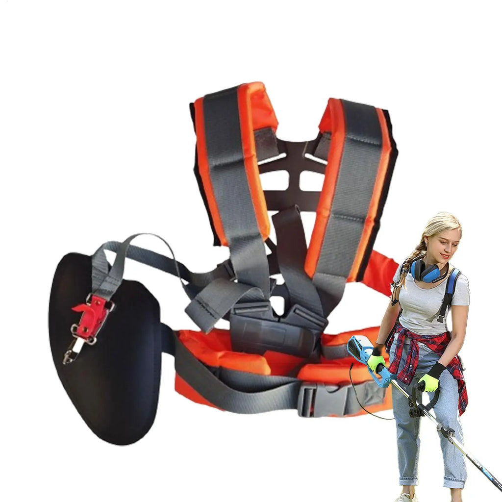 Double Shoulder Brush Cutter Harness – Padded Trimmer Strap Trimmer Harness Strap Babs