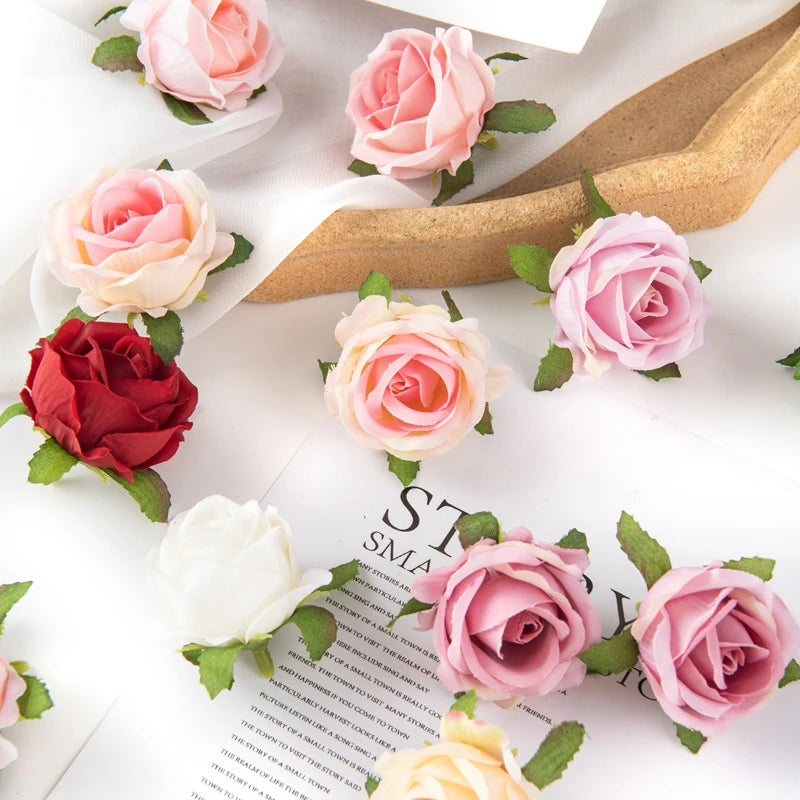 Artificial Silk Rose Flower Heads – Wedding & Party Décor 25/50 Pcs Artificial Flower Heads Babs
