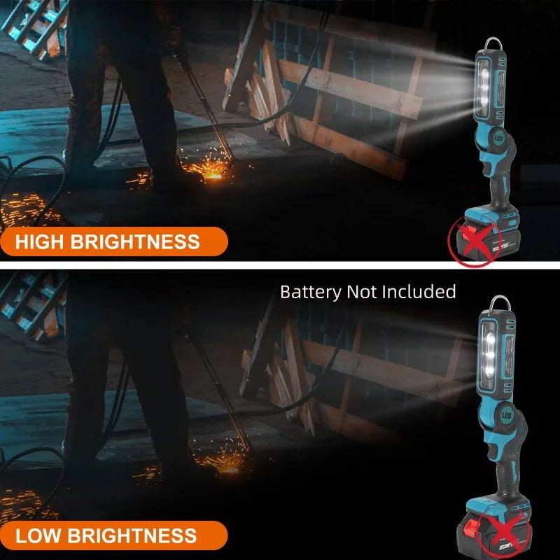 Cordless LED Work Light 1000LM | Makita & Milwaukee 18V Compatible Cordless LED Work Light Babs