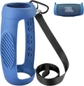 Silicone Case Cover for JBL Charge 5 Speaker with Carabiner Speaker Protective Case Babs Blue