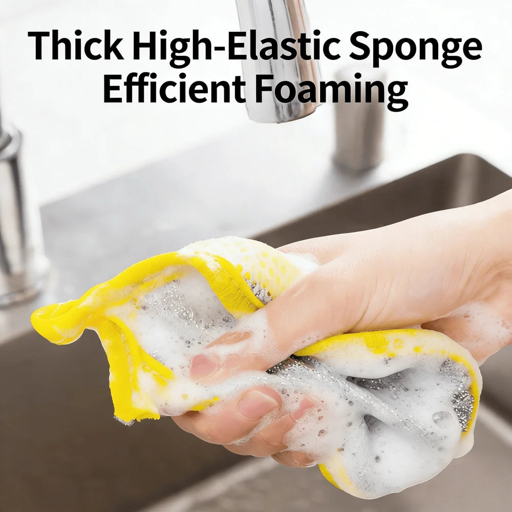 Double-Sided Non-Scratch Dish Sponge | Anti-Oil Kitchen Pad Dish Scrub Sponge Babs