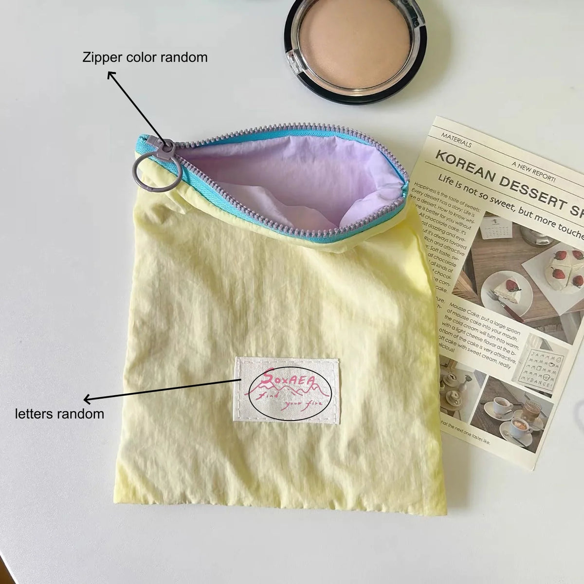 Cute Mini Makeup Bag – Zipper Pouch for Travel & Purse Mini Makeup Bag Babs Yellow