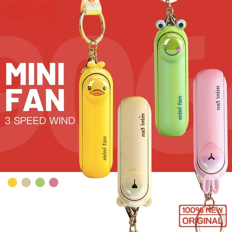 Portable Mini Foldable Fan – USB Rechargeable 3-Speed Desk Fan Portable Mini Fan Babs