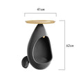 Nordic Round Coffee Table with Cat House & Storage | Modern Coffee Side Table Babs Grey