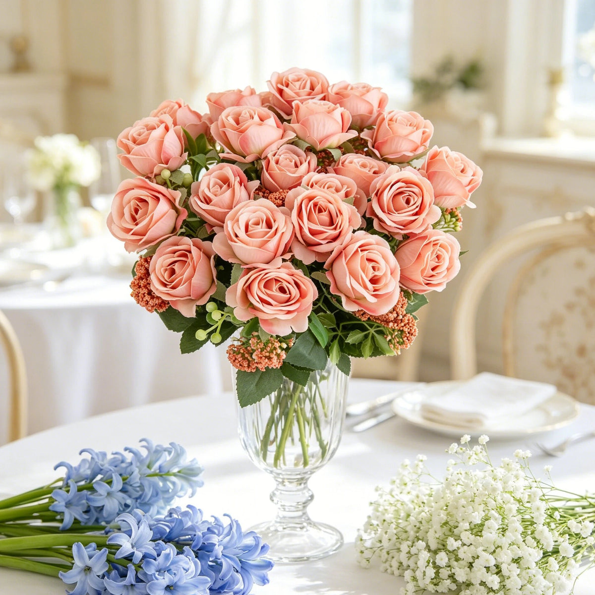 Artificial Silk Roses Bouquet for Wedding & Home Décor Artificial Silk Flowers Babs