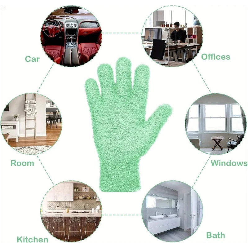 Microfiber Cleaning Gloves – Car Wash, Glass & Dust Care Cleaning Gloves Babs