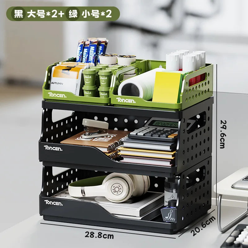 Double Layer Desk Organizer Pegboard Pen Holder Storage Shelf Desk Organizer Babs 12